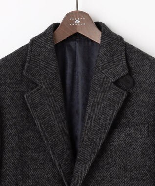 JOSEPH ABBOUD 【キングサイズ・尾州産カシミヤブレンド×アルパカ混素材】カシミヤブレンドアルパカヘリンボン チェスターコート グレー系7