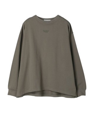 AMERICAN HOLIC 刺繍ロゴミニ裏毛ボートネックチュニック Khaki