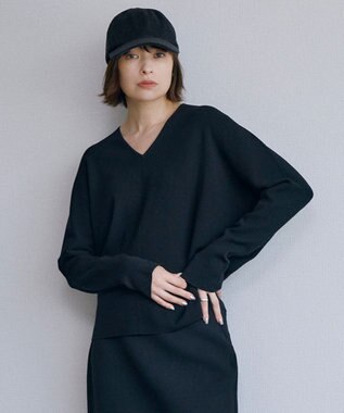 【洗える】 クロスコンビ Vネックプルオーバー