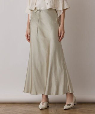 サテンストレッチイージースカート