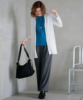 23区 【UVケア/接触冷感】マルチ機能 シアー ロング カーディガン ホワイト系