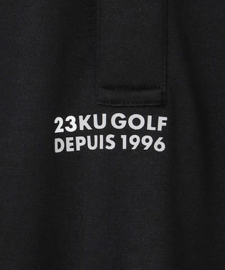 23区GOLF 【MEN】【吸水速乾】ポンチコンビ ポロシャツ ブラック系