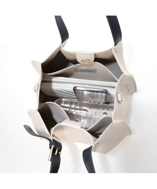 UNBILLION カシュカシュ cachecache / フェイクレザーショルダーバッグ付スクエアトート オーク