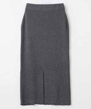 ANY L ニットタイトスカート チャコール