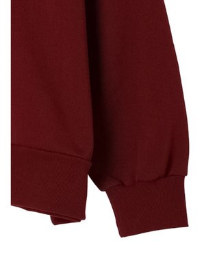earth music&ecology ハーフジップロゴチュニック Burgundy
