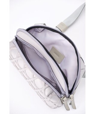 MIYABIYA 【撥水加工】篭目大柄エンボスボンディング2wayショルダー シルバーグレー