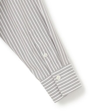 23区 【CLASSY.2月号掲載/洗える】CANCLINI ベーシック シャツ ダークブラウンストライプ