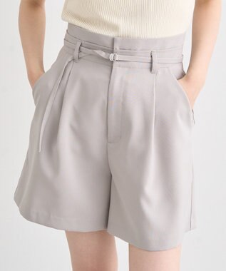 earth music&ecology ウエストベルト付きショートパンツ