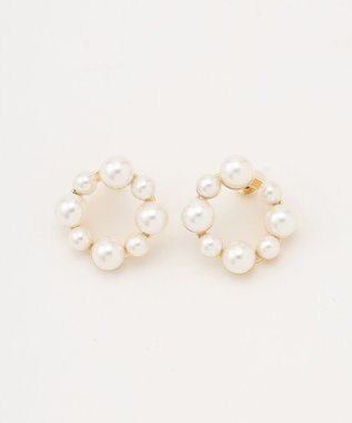 TOCCA FRILL PEARL EARRINGS イヤリング ゴールド系