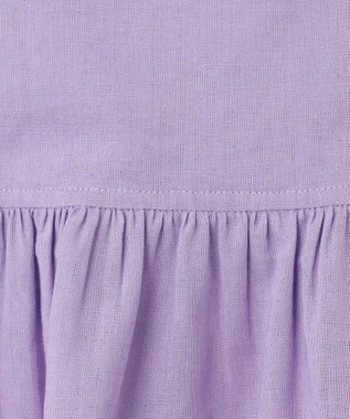23区 【SLOW/洗える】リネンコットン ノースリーブブラウス ライラック系