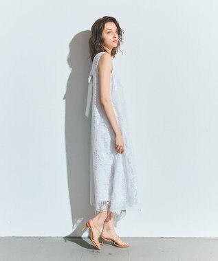 GRACE CONTINENTAL メッシュフラワーレースワンピース ホワイト