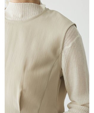 Green Parks AnriettMusee ノースリーブタックペプラムブラウス Beige