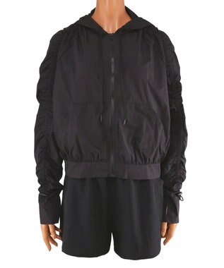 San-ai Resort（三愛水着楽園） WEB限定商品ショートラッシュパーカー付きリブタンキニ水着+レギンス付き5点セット【Beach Queen（ビーチクイーン）】 ブラック