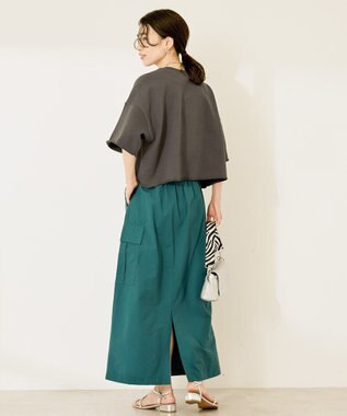 AMERICAN HOLIC ドロストカーゴタイトスカート Blue Green