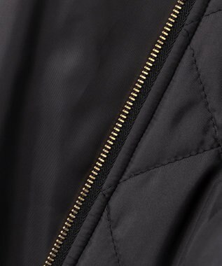 BEIGE， 【GISELe 10月号掲載】DOVER / 異素材ウールキルティングブルゾン Black × Charcoal