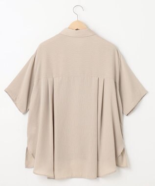 SHARE PARK LADIES 【2WAY】オーバーサイズ楊柳シャツ ライトグレー系