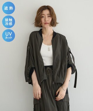 YECCA VECCA 【UVカット/接触冷感/遮熱】COOL5分袖MA-1