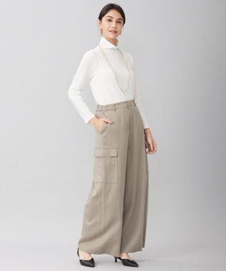 自由区 L 【洗える】テンセルツィルカーゴ パンツ カーキ