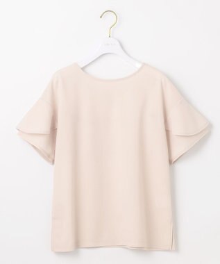 ANY SIS L 【前後着用・UVケア・洗える】2WAYジョーゼットジャージーフリル カットソー アイボリーベージュ