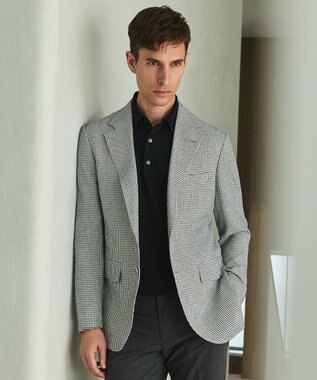 GOTAIRIKU 毎日の仕事着に【洗濯機可】テーラード DRESS BIZ ニットポロ ブラック系