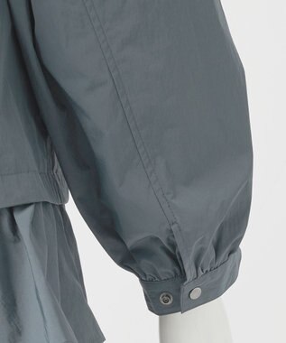 23区 【R(アール)】ナイロンタフタワッシャー  フーデッドジップアップブルゾン スレートグレー系