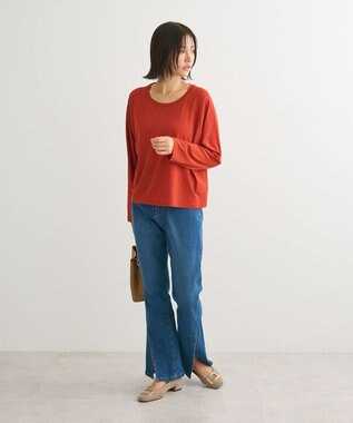 Green Parks シアークロップドプルオーバー Orange