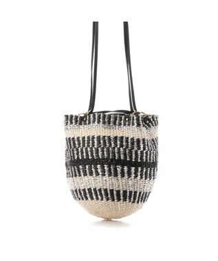 UNBILLION perche プラスティックサイザル×姫路レザードロストショルダー ブラック