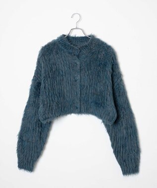 WEGO モンスターニットカーディガン ブルー