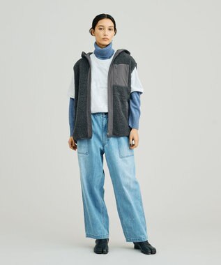 J.PRESS YORK STREET 【UNISEX】リバーシブル ボアベスト グレー系