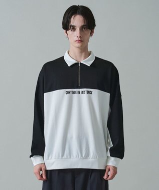 WEGO ドルマンポンチハーフZIPプルオーバー ブラック