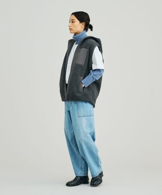 J.PRESS YORK STREET 【UNISEX】リバーシブル ボアベスト グレー系