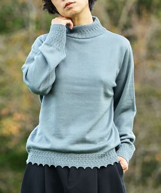 エクストラファインメリノウール〉〈洗えるニット〉レース編み