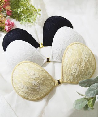 BRADELIS New York 【NuBra / ナチュラルタイプ】ヌーブラ・エアーライト ベル オーラ  蒸れにくい バックレス コレクション デザインヌーブラ 正規品 ブラック