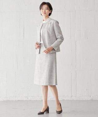 J.PRESS LADIES ビジューパール ブローチ シルバー系