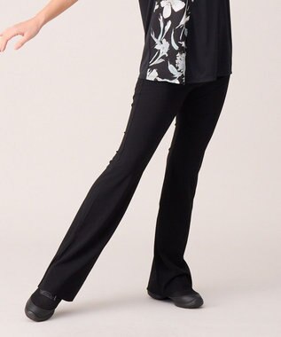 Chacott マイクロリブブーツカットパンツ ブラック