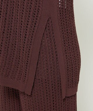 uncrave シースルーケーブルニット ノースリーブトップス ブラウン