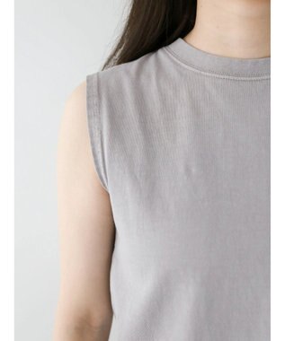 Green Parks ・Ｄｏｕｂｌｅ　Ｆｌａｇｓ　ピグメント加工ノースリＴＥＥ Light Gray