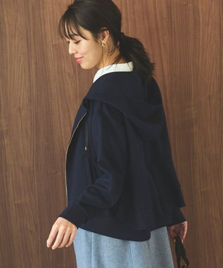 Feroux 【大好評につき新色登場！】バックフリルダンボール パーカー ネイビー系