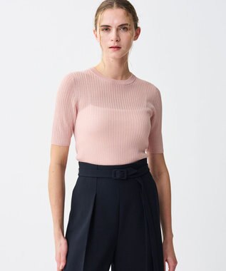 ラスターシアーニット ワイドリブトップス