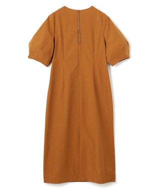 UNFILO L FINE MOVE ランタンスリーブワンピース キャメル