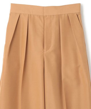 NAVE 【ReNAVE・セットアップ可/撥水加工/防シワ/ウエストゴム】ポリエステルタッサー パンツ キャメル系