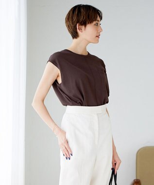 ICB L 【洗える】ガスコットンハイゲージ ノースリーブニット