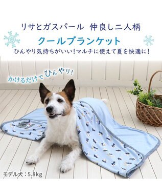 PET PARADISE リサとガスパール クールブランケット (90×60cm) 水色
