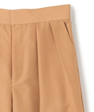 NAVE 【ReNAVE・セットアップ可/撥水加工/防シワ/ウエストゴム】ポリエステルタッサー パンツ キャメル系