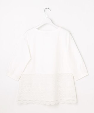 J.PRESS LADIES S レースレイヤードフレア カットソー ホワイト系