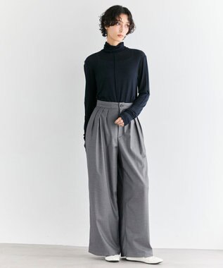 #Newans 【ストレッチ】【カシミヤ混】カシミヤシルクジャージー ネイビー