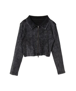 WEGO ヴィンテージウォッシュWZIPトップス スミクロ