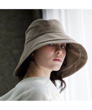 MOONBAT 【一級遮光/UVカット】UVラフィネハット（つば広タイプ） 速乾/接触冷感/手洗いOK/サイズ調整可能/抗菌防臭加工 モカブラウン