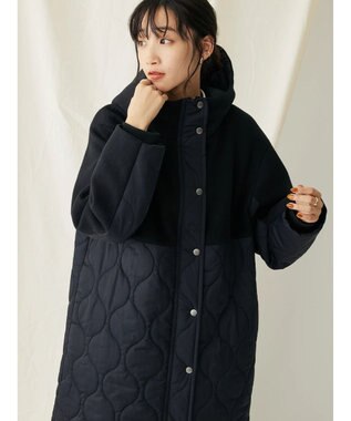 CRAFT STANDARD BOUTIQUE キルティング切替フードコート Black