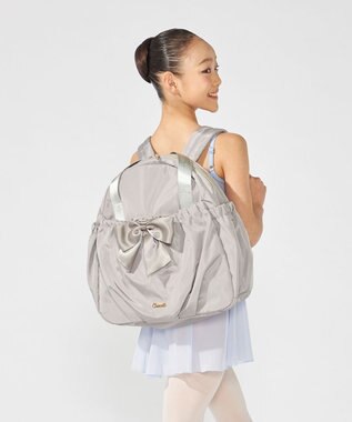 Chacott リボン2wayトートバッグ グレージュ